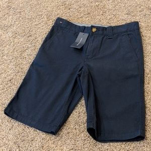 Tommy Hilfiger boys navy chino shorts size 12 NWT